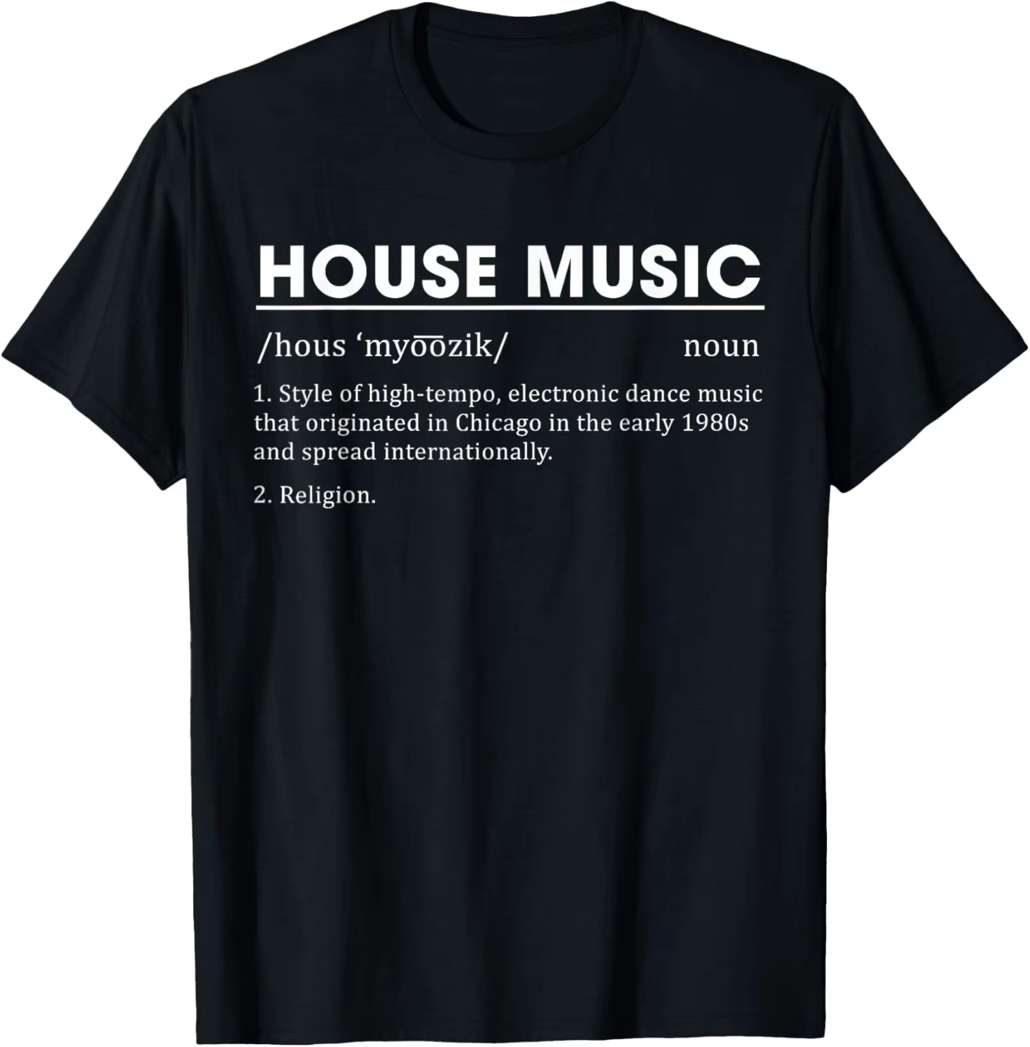 T-shirt DJ House Music Rave en coton