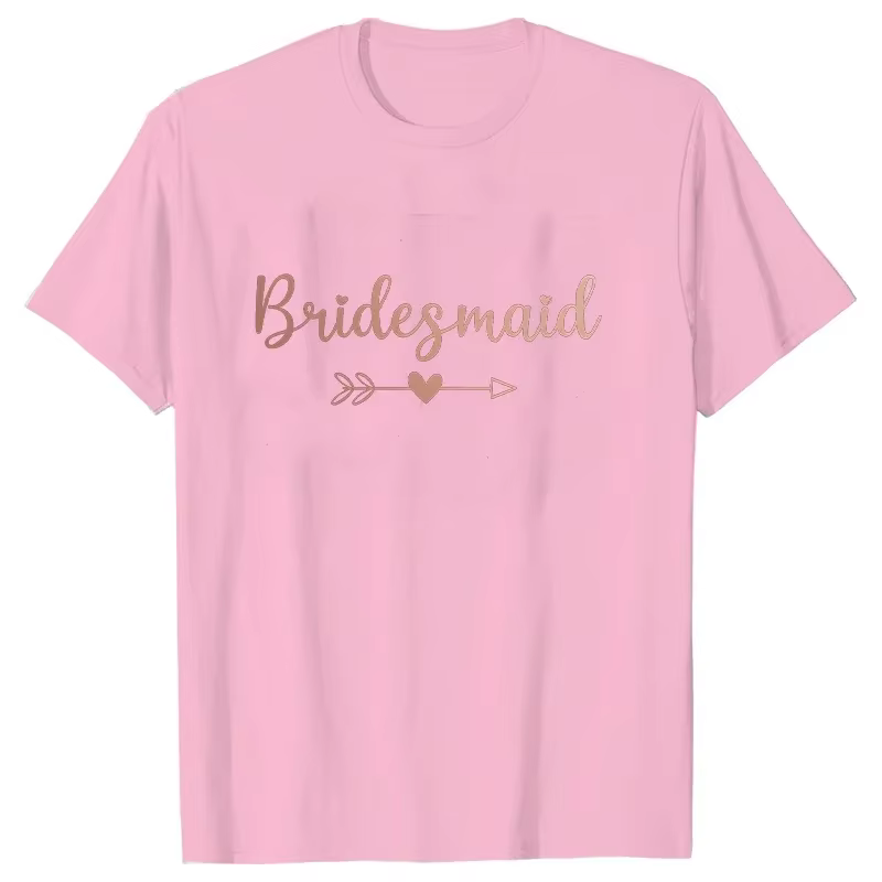 T-shirt Demoiselle d'honneur Team Bride Blanc Noir – Hauts pour Mariage