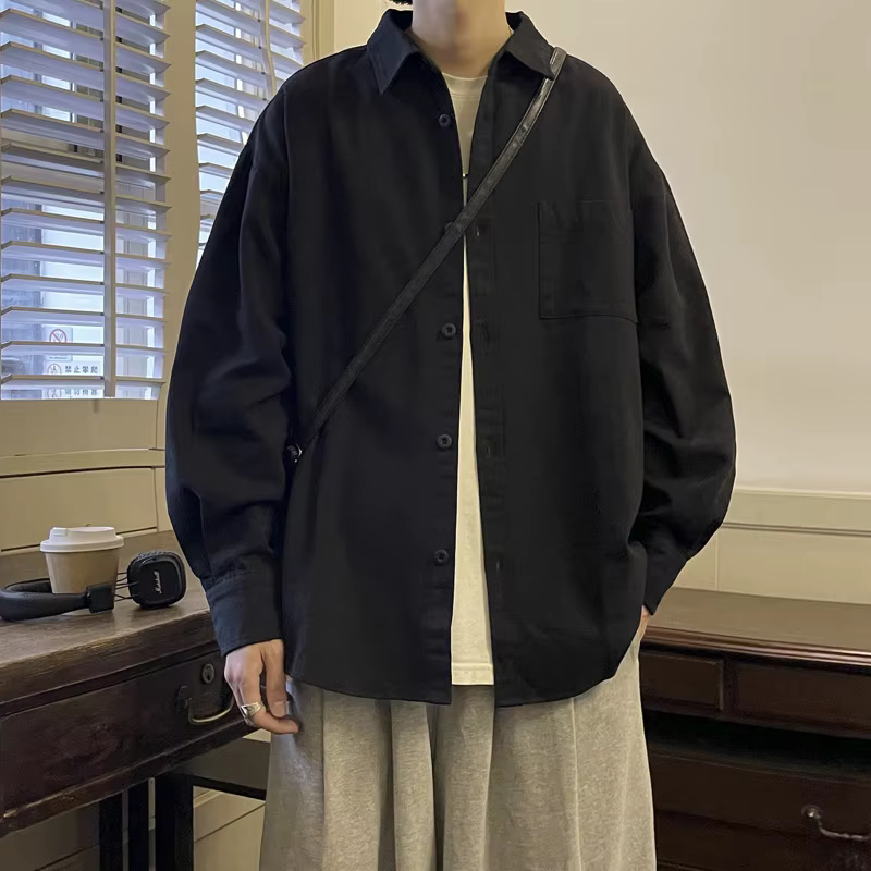 Chemise japonaise à manches longues pour hommes