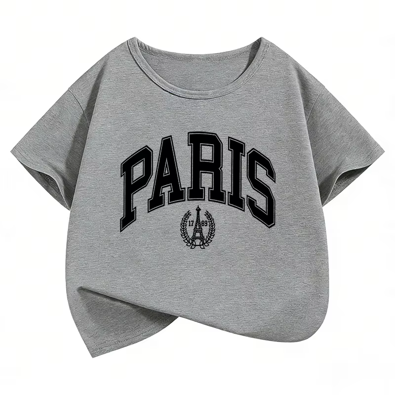 T-shirts amusants au design parisien pour enfants