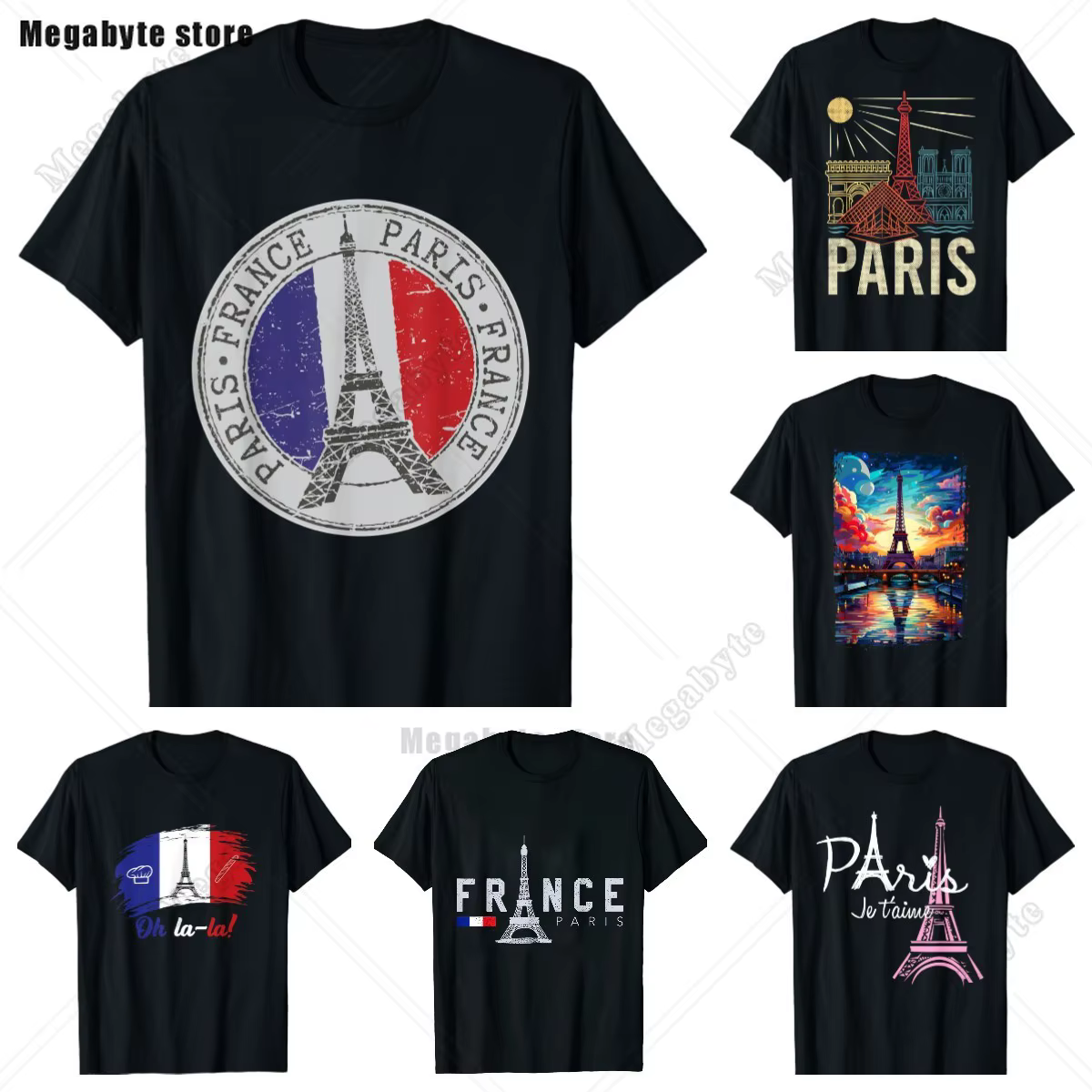 Tour Eiffel Paris Chemise Vintage I Love