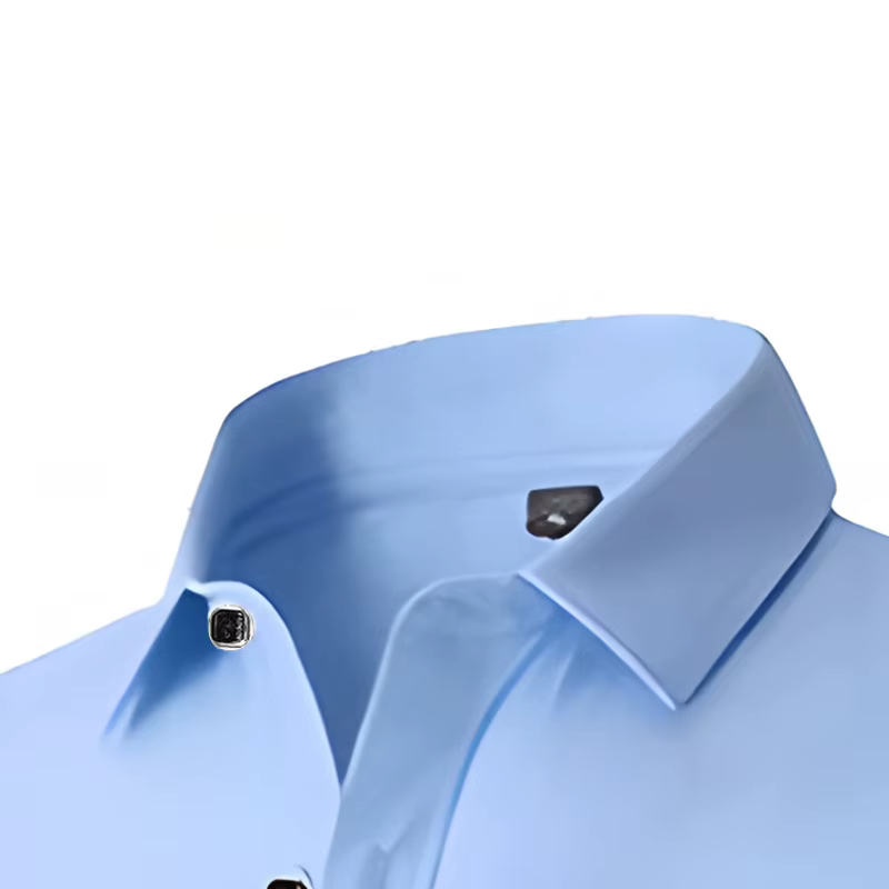 Chemise bleue unie pour homme