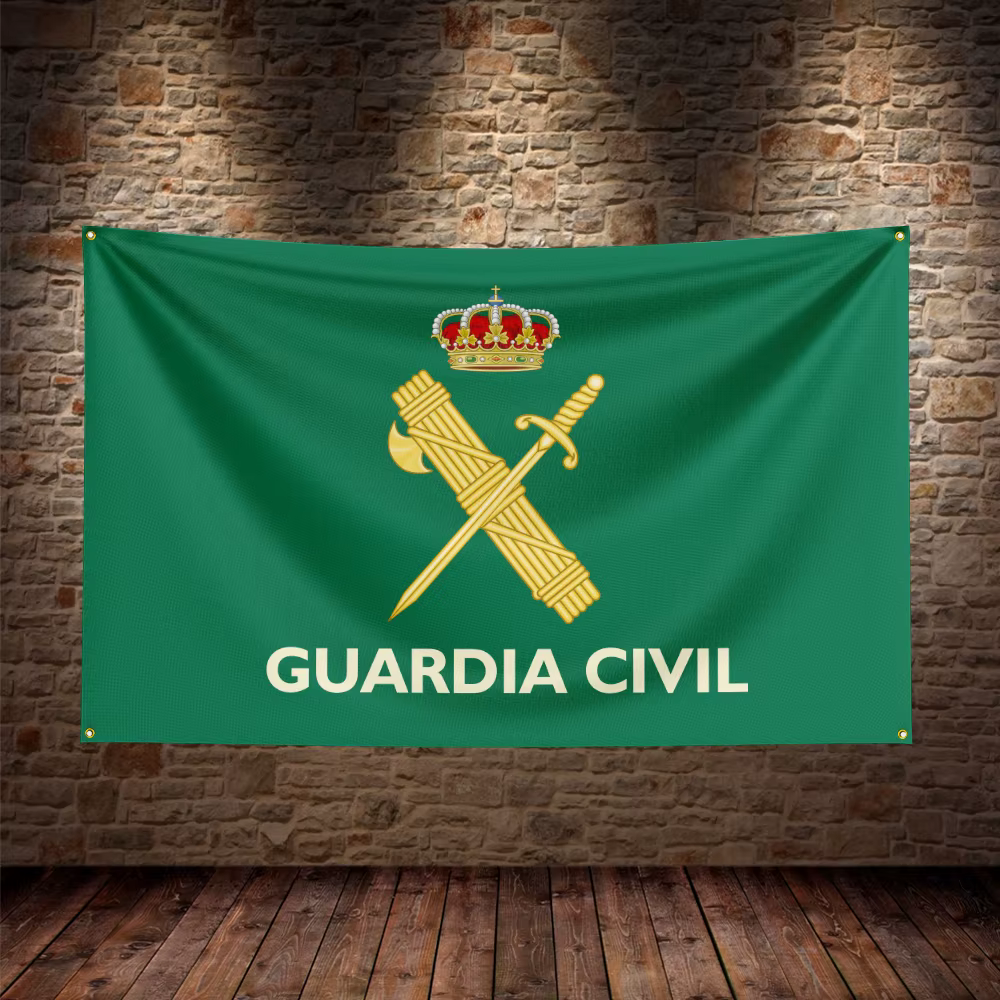 Drapeau du symbole de la Guardia Civil espagnole pour la décoration
