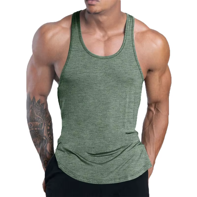 Débardeur de Fitness pour hommes, maillot de corps d'entraînement de gymnastique d'été, gilet de course, basket-ball, séchage rapide, élastique, ample, sport, hauts pour hommes