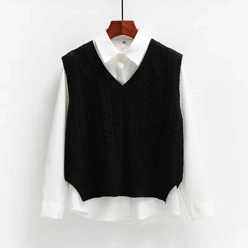 Pull en cachemire à col en V pour femme