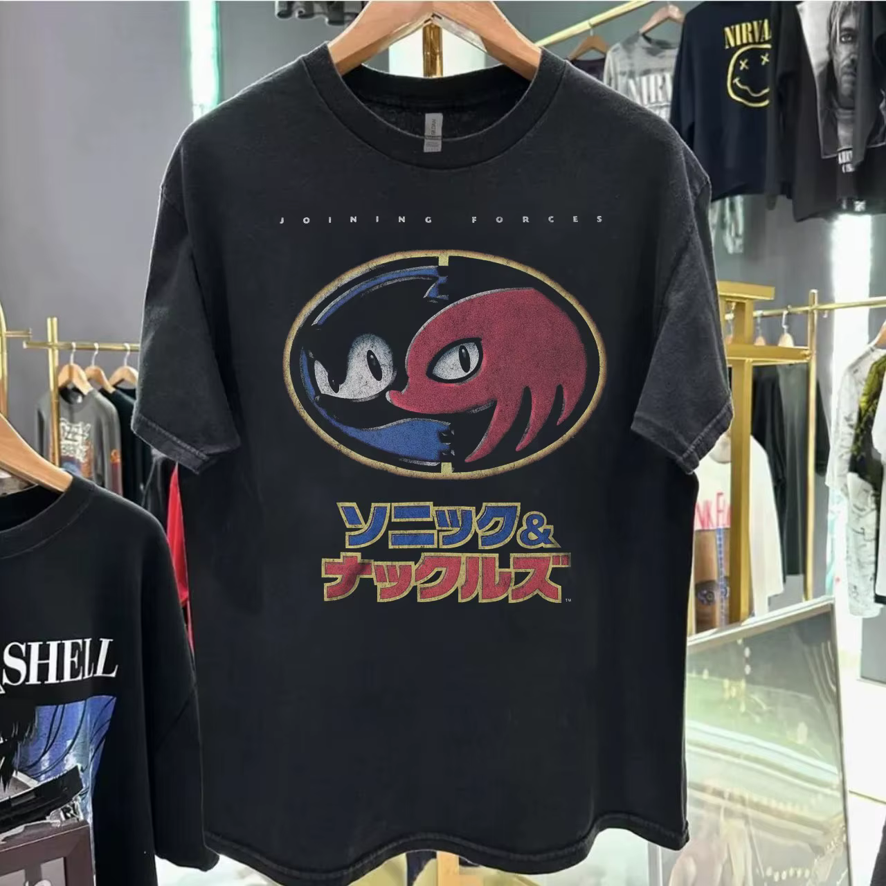 T-shirt Sonic Heroe Vintage Rock Shadow The Hedgehog