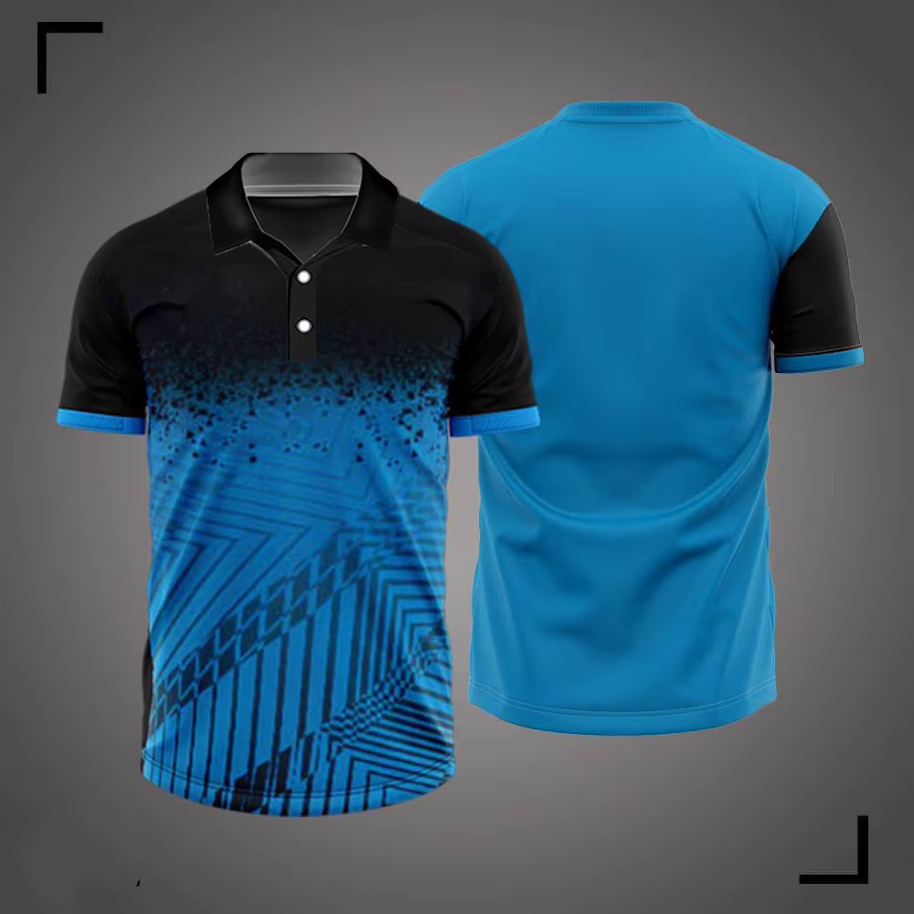 Polo à rayures dégradées imprimé en 3D pour homme – Vêtement respirant pour le sport et le golf