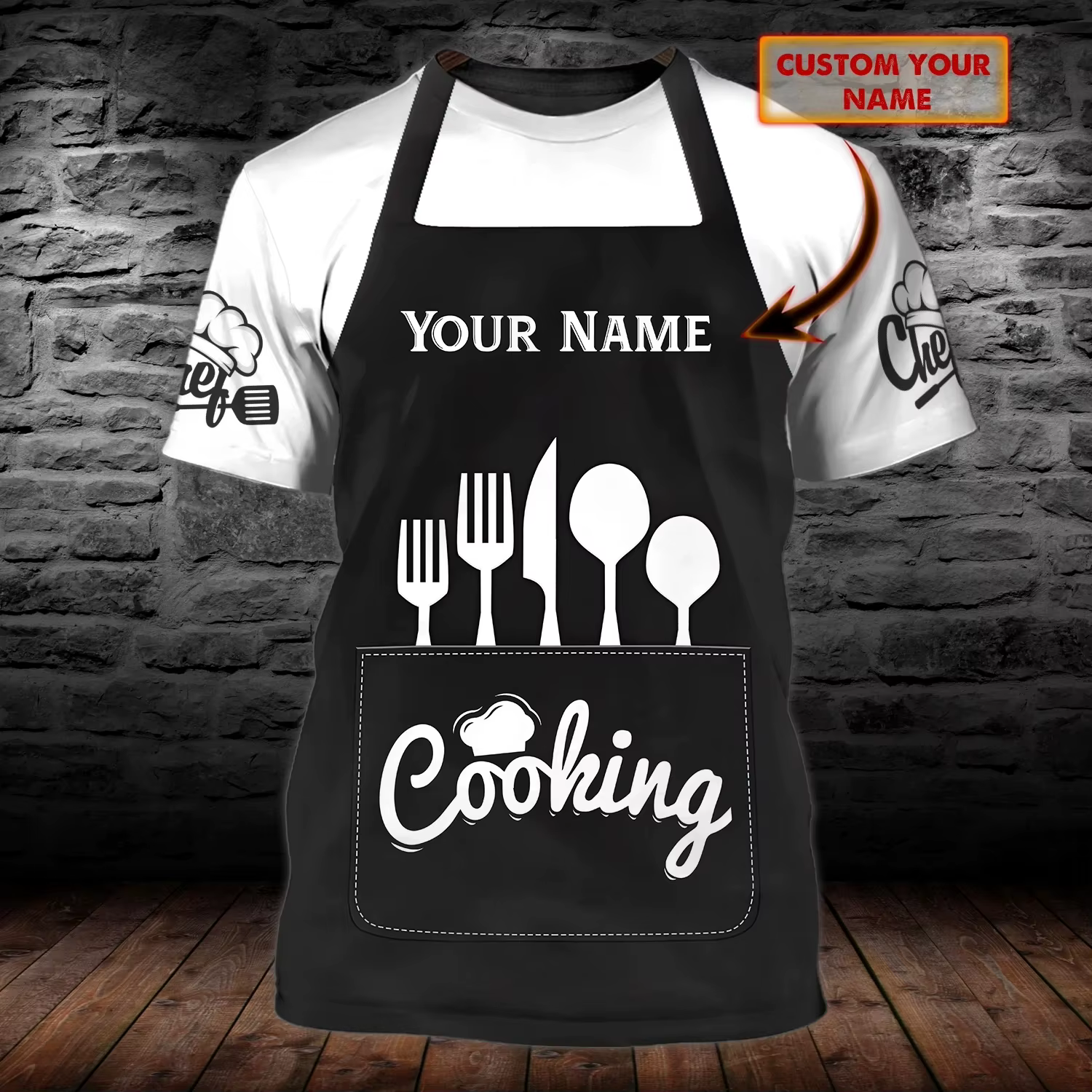 T-shirt unisexe Chef Works imprimé en 3D