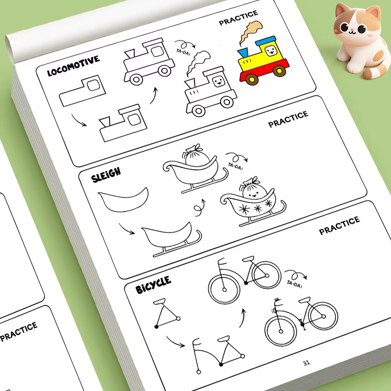 Livre de dessin facile à réaliser étape par étape pour enfants
