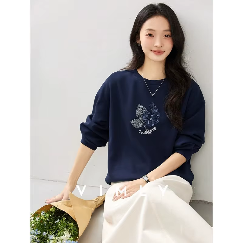 Sweat-shirt pour femme VIMLY bleu marine