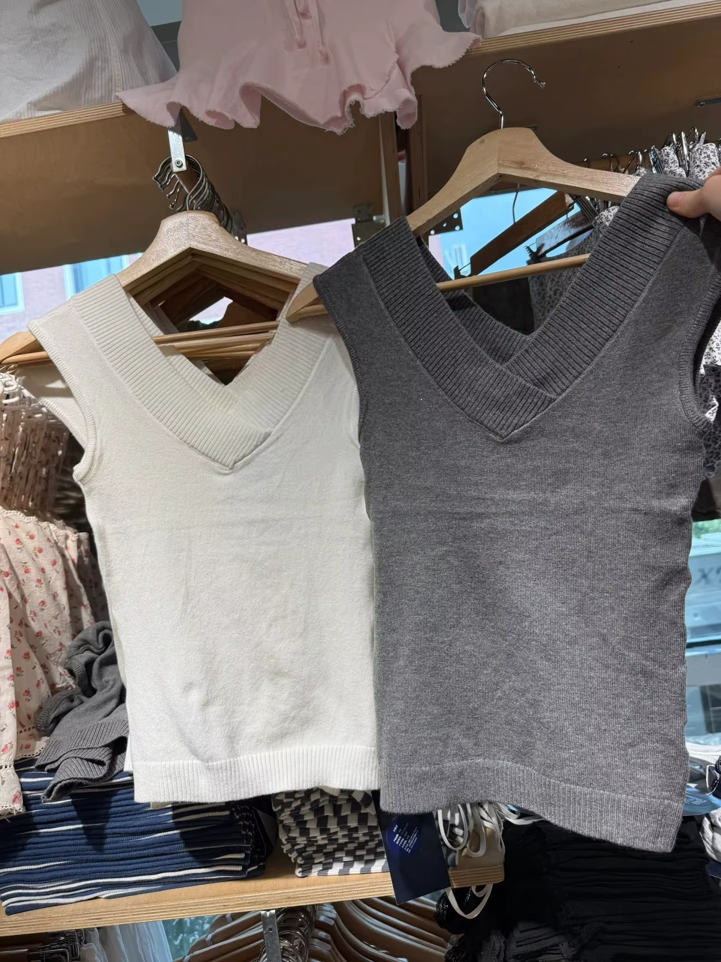 Débardeur tricoté blanc pour femme