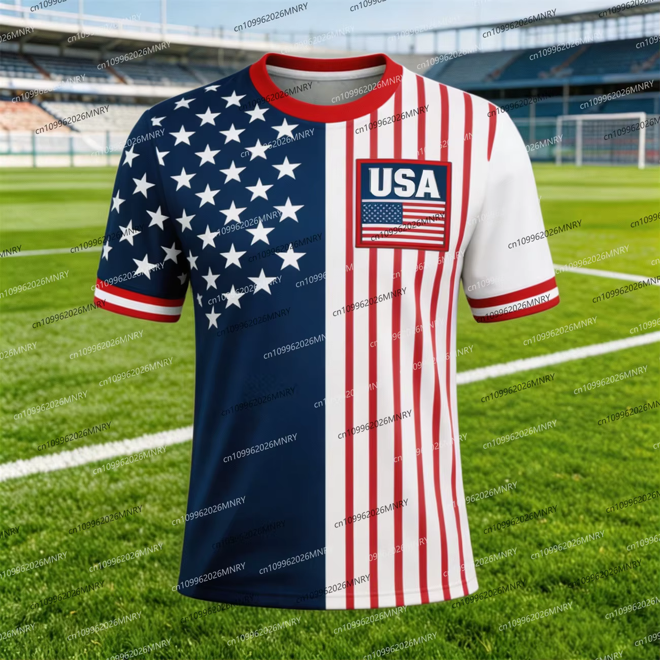 T-shirts avec emblème du drapeau américain 2026