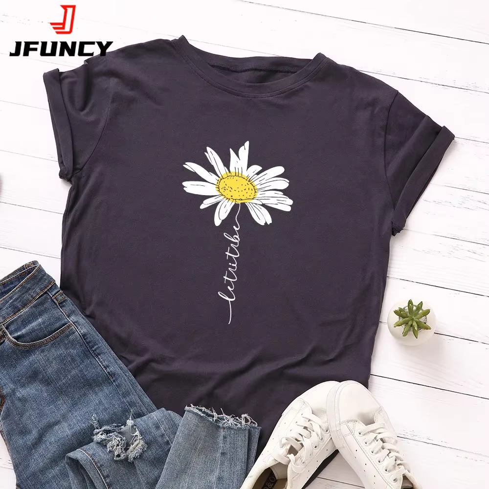 100% coton femmes T-Shirt 2025 été
