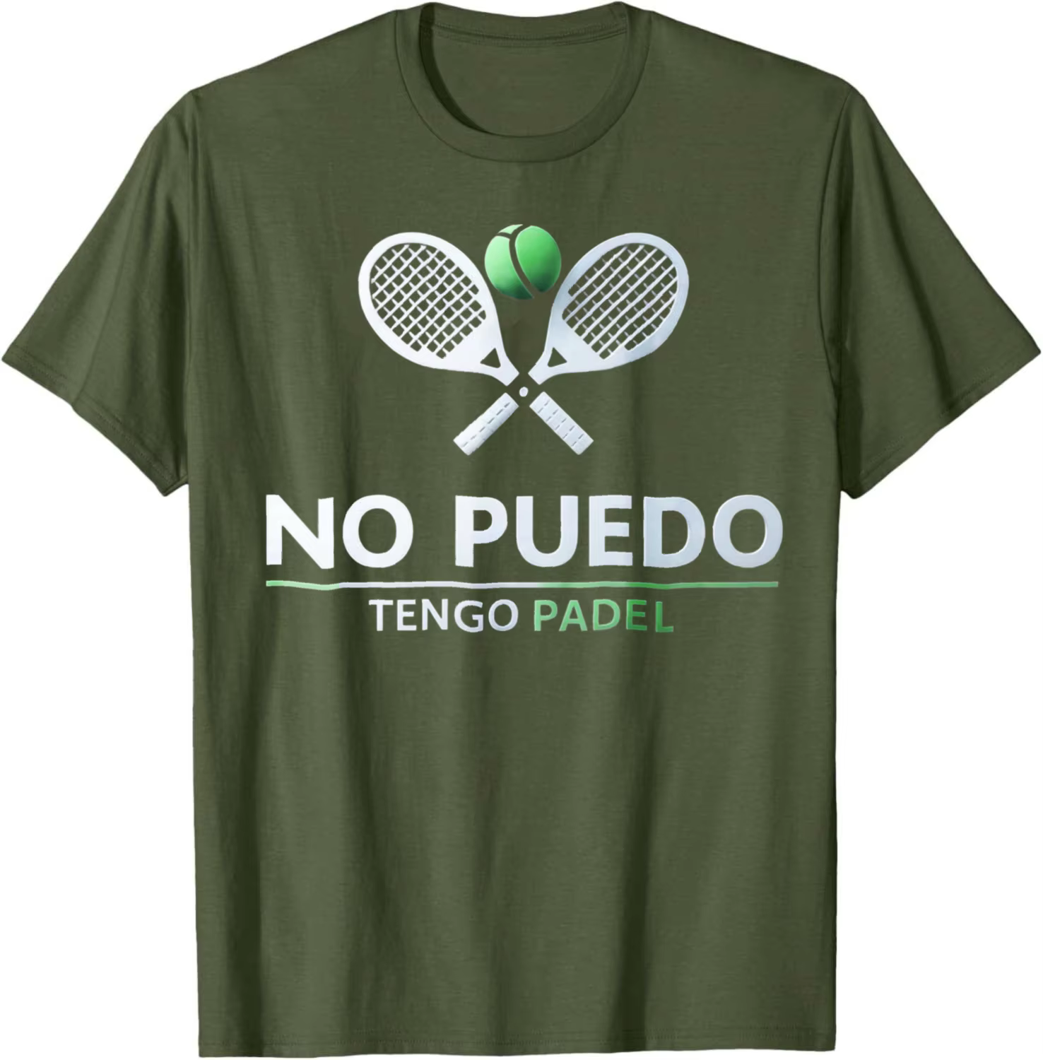 T-shirt décontracté en coton avec citation amusante « I Can't Have Padel No Puedo Tengo