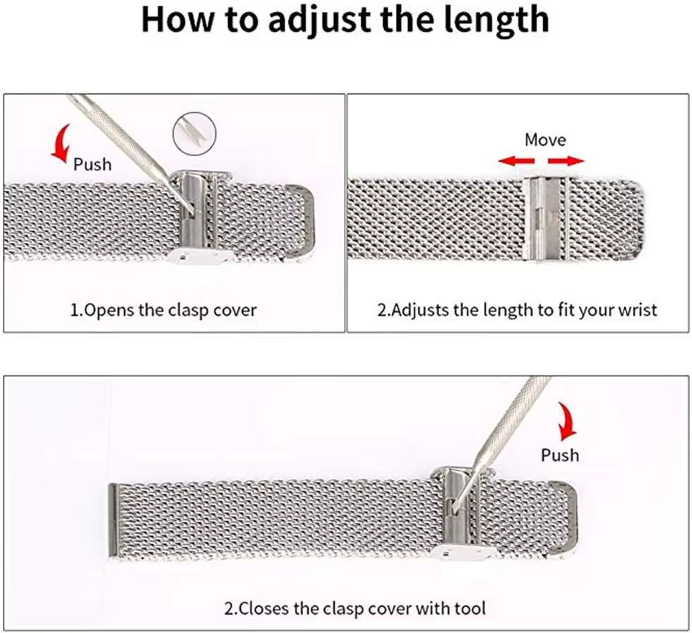 14/16/18/20/22mm Bracelet de montre milanais universel