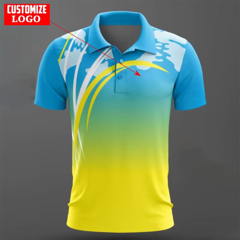 T-shirt Polo de Sport de Tennis de Table d'Extérieur pour Hommes