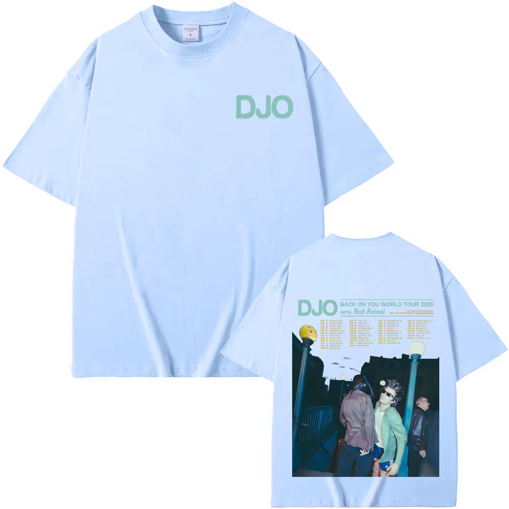 Djo retour sur vous Tour du monde 2025 T-shirts Joe Keery nouveaux Fans cadeau t-shirt unisexe surdimensionné coton Streetwear été décontracté hauts