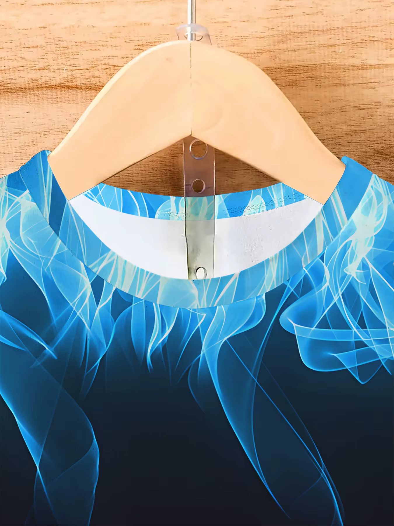 One Summer Essential-T-Shirt Imprimé Flamme Bleue 3D