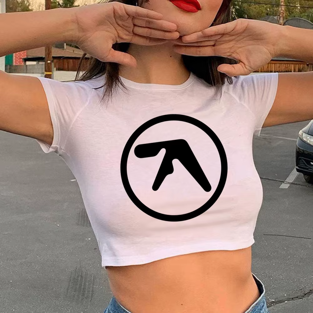 Aphex Twin Tee femmes t-shirt drôle fille graphiste vêtements japonais