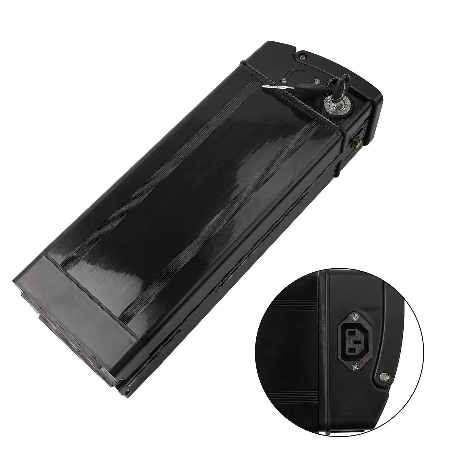 Boîtier de batterie de vélo électrique fiable, boîtier de support de vélo électrique avec prise de charge, port de sortie, parfait pour les vélos électriques