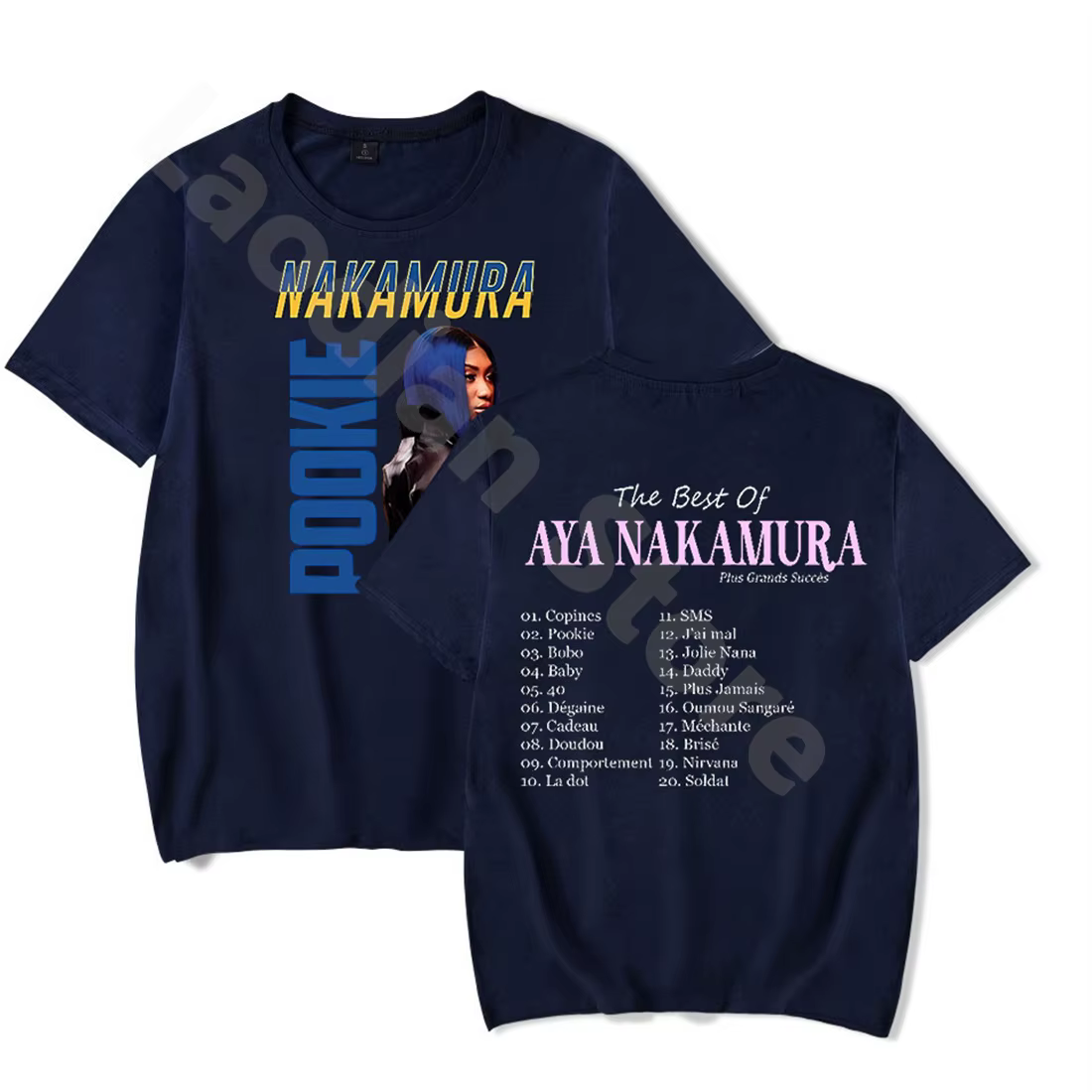 Aya Nakamura T-shirt à manches courtes pour hommes et femmes