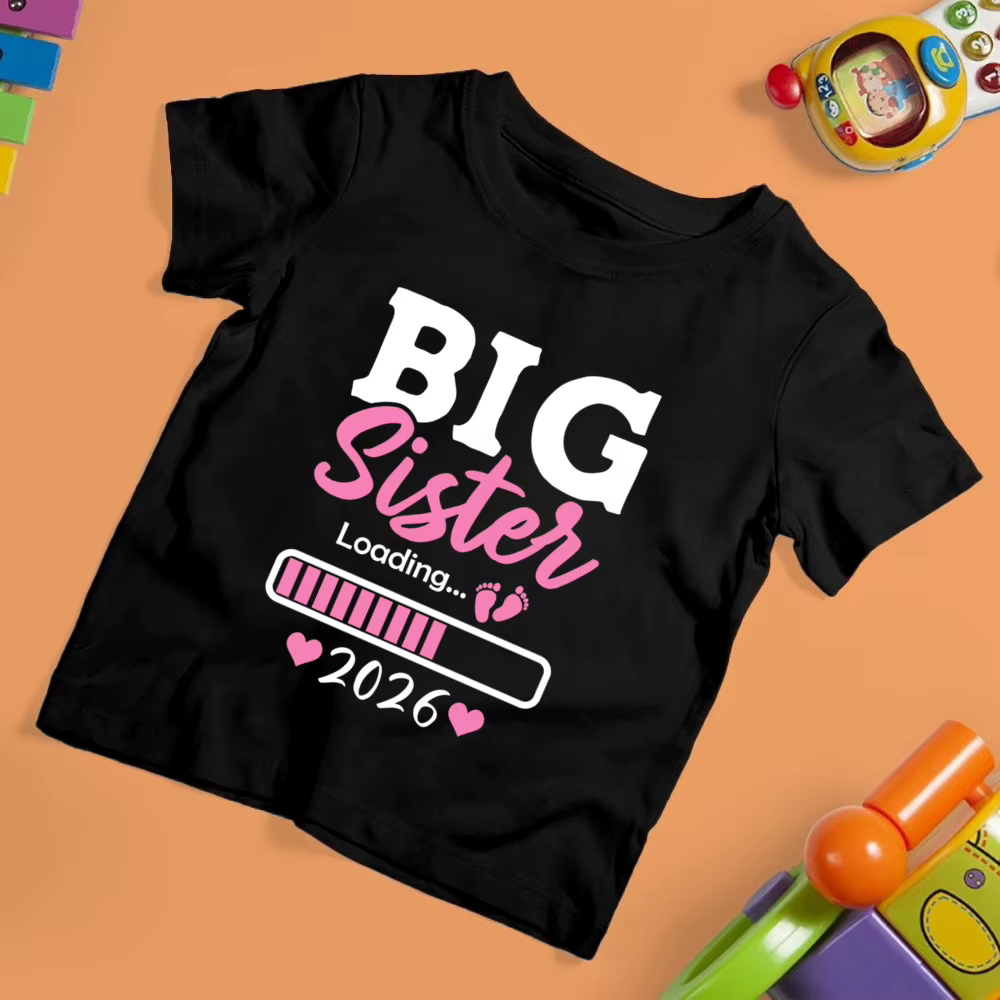 Big Brother Big Sister chargement 2026 imprimé enfants T-shirt enfant chemises d'été à manches courtes tenue