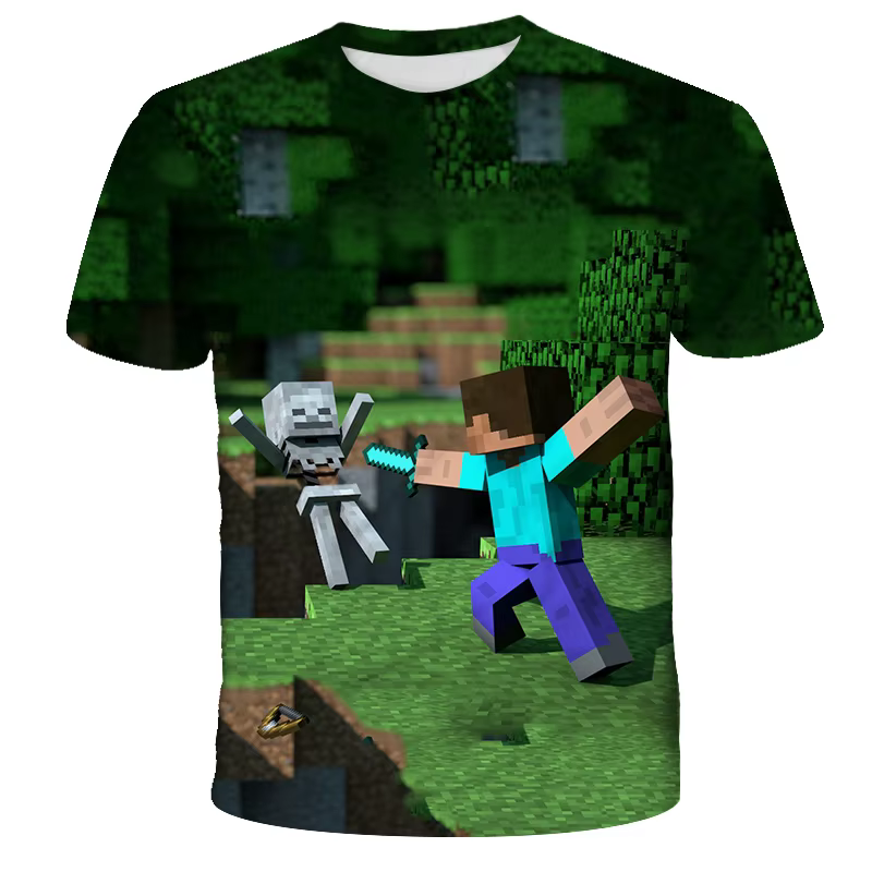 T-shirt décontracté Uniqlo Minecraft imprimé en 3D