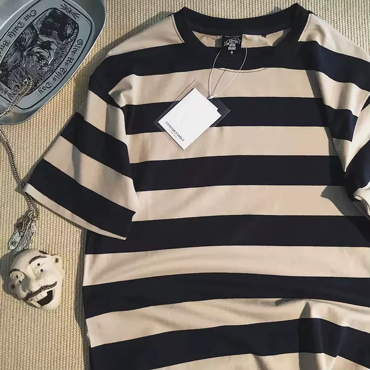 T-shirt rayé vintage tendance pour hommes