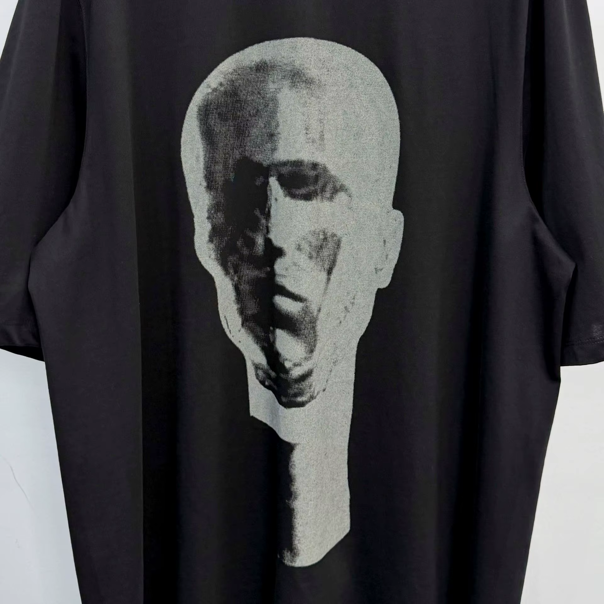 T-shirt Homme Oversize Décontracté 100% Coton Style Gothique Owen Seak – Hauts et T-shirts d'Été Designer Unis pour Hommes
