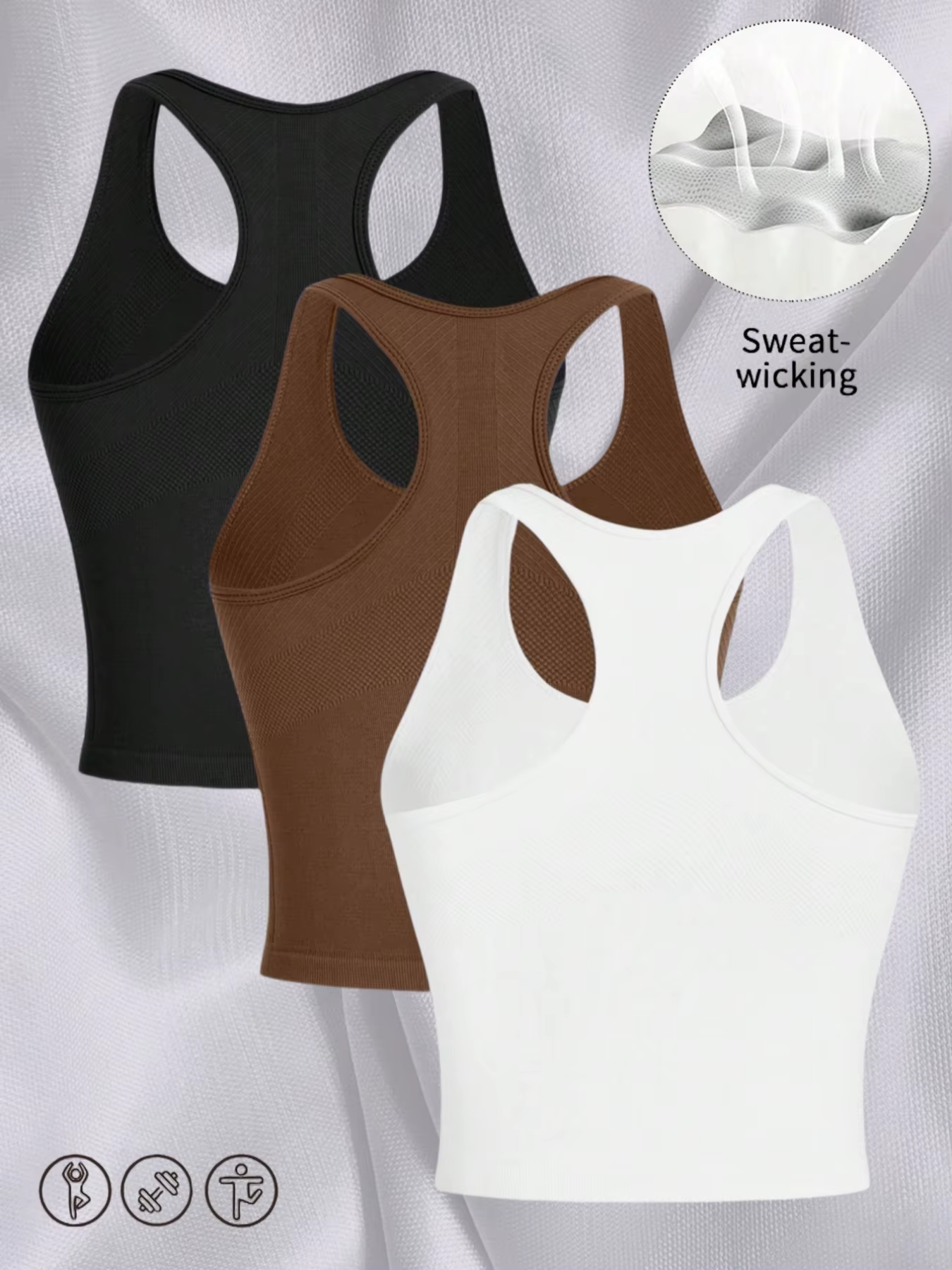 Haut court de sport sans manches