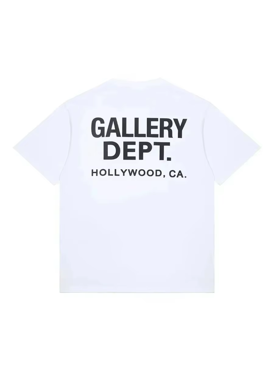 T-shirt GALLERY DEPT pour hommes avec imprimé noir et jaune