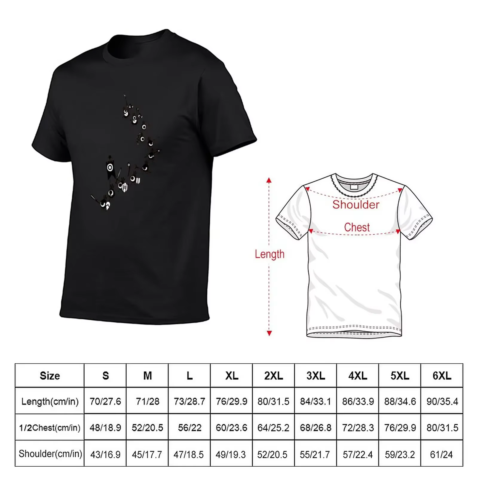 Patapon-T-shirt de l'armée en cascade pour hommes