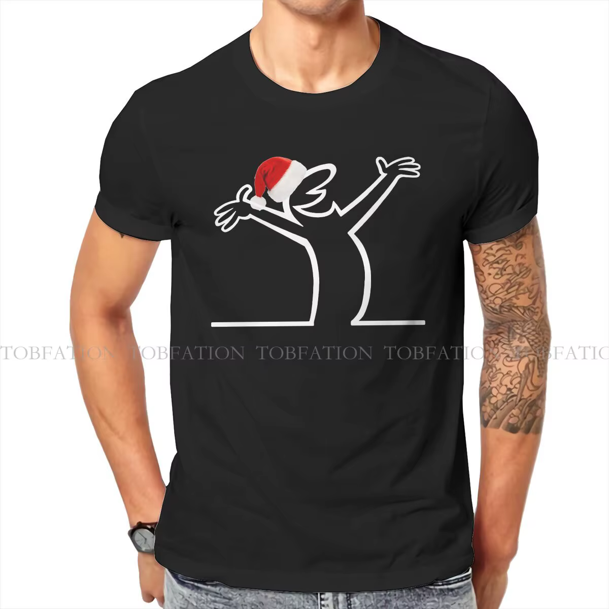 T-shirt de Noël La Linea The Line pour hommes