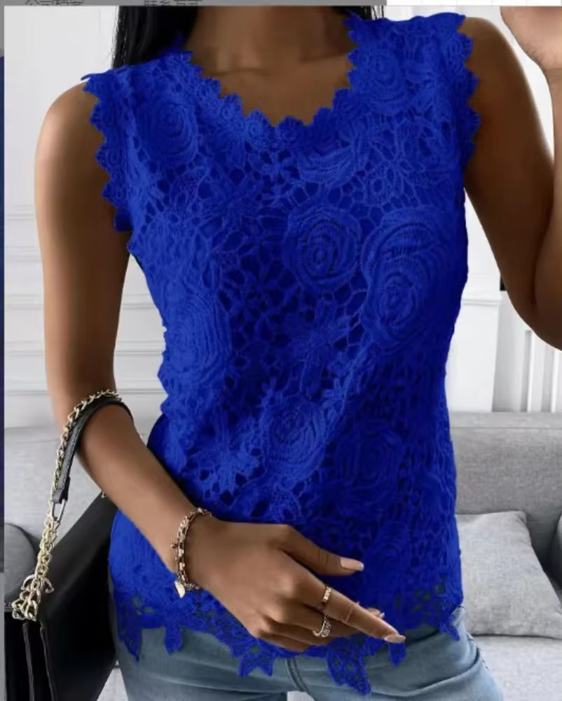 Dentelle t-shirt femmes élégant