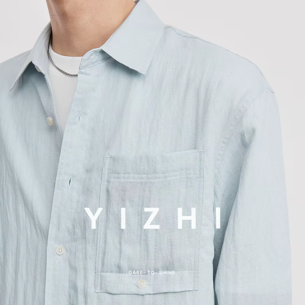 Nouvelle Chemise Décontractée Homme 2026 à Manches Longues en Lyocell et Mélange de Lin