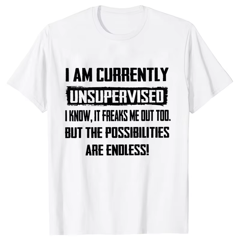 T-shirts drôles pour hommes je suis actuellement non supervisé T-shirt hilarant drôle disant cadeau pour lui