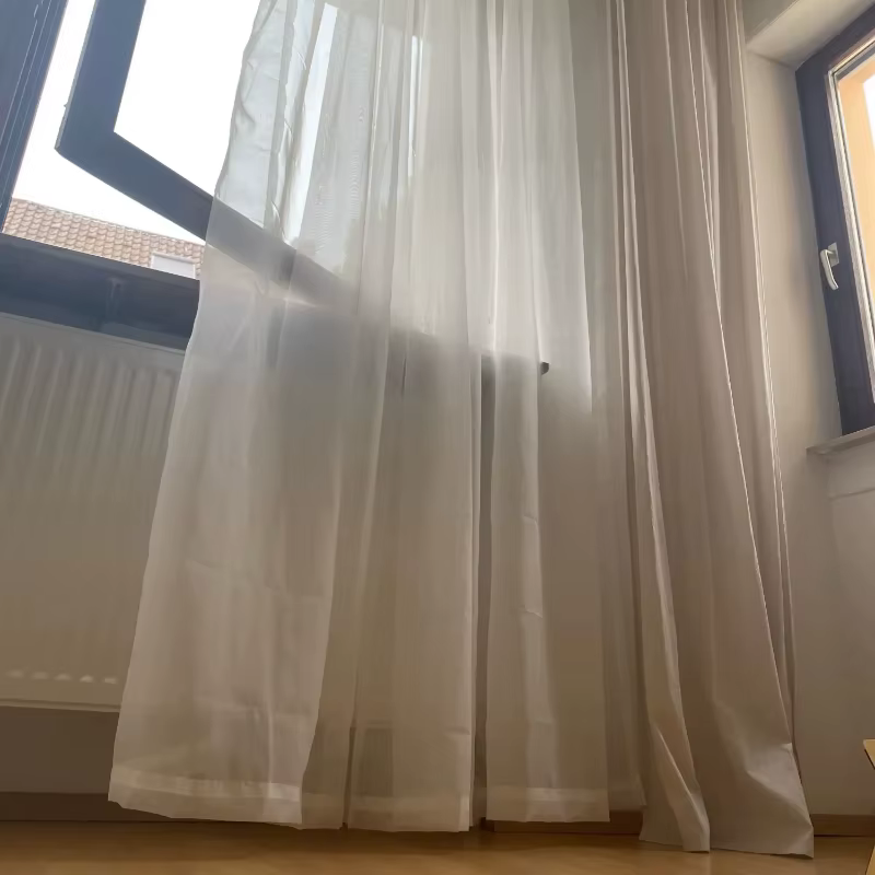 Rideaux en Tulle blanc Transparent pour décor de salon, Voile Transparent solide, rideau de cuisine moderne, chambre à coucher, intérieur élégant et extérieur
