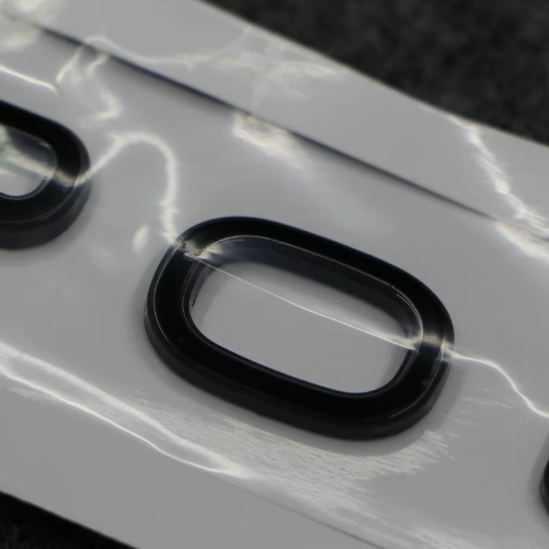 Appliquer au NOUVEAU Polo Marque arrière Étiquette de bagage Logo lettré Noir brillant