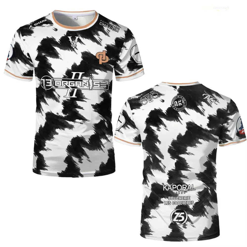 Nouveau Marseille Rap 13 organiser le maillot JUL Street Trap Hip Hop imprimé Football T-Shirt hommes et femmes t-shirts à manches courtes personnalisés