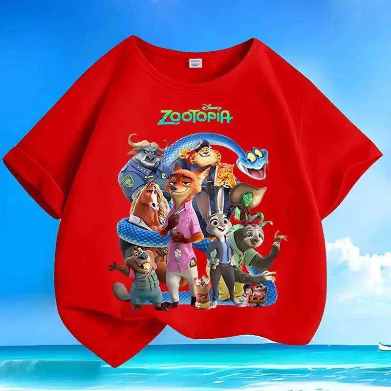 T-shirt pour enfants, design de dessin animé Zootopia