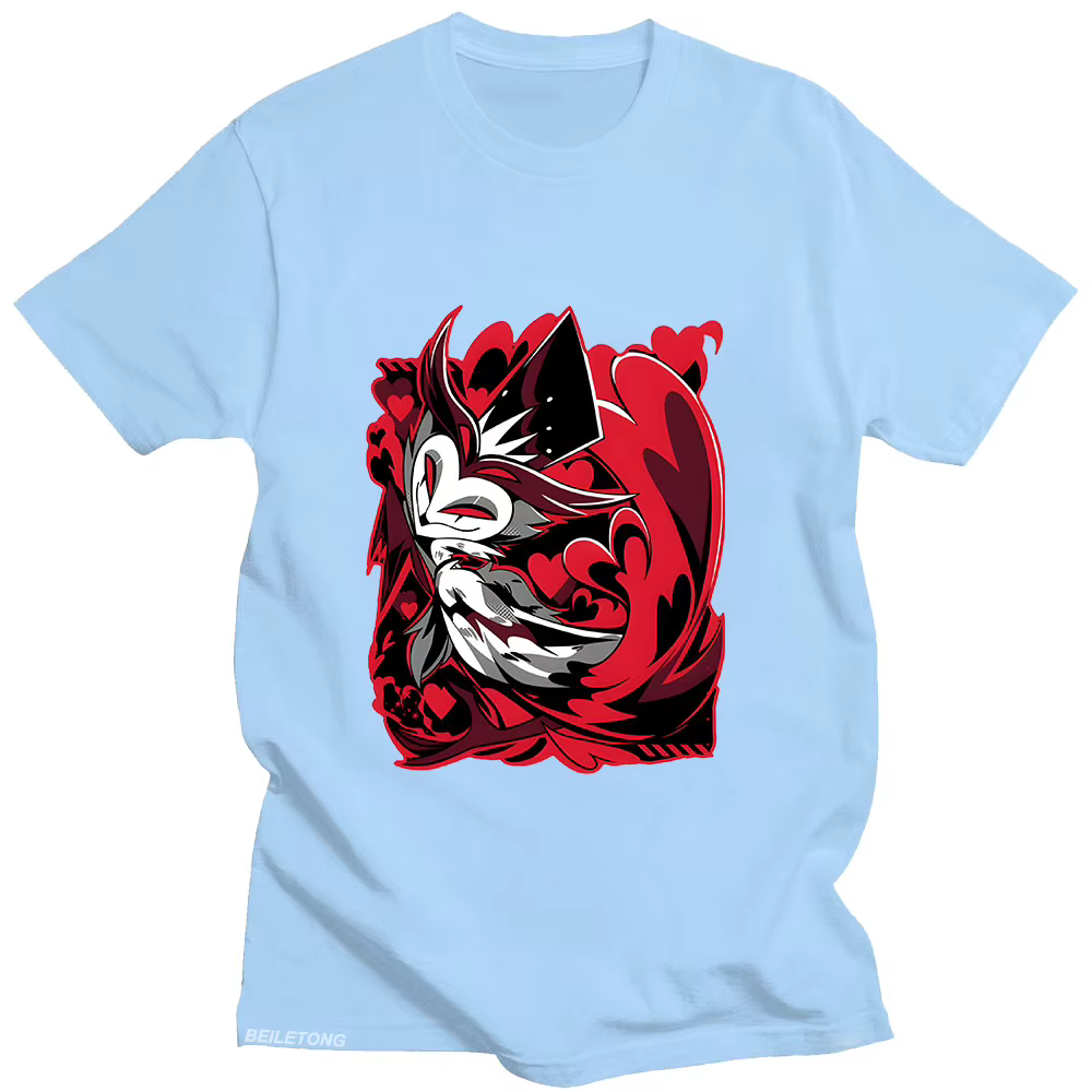 Helluva Boss T-shirt dessin animé imprimé Harajuku Kawaii