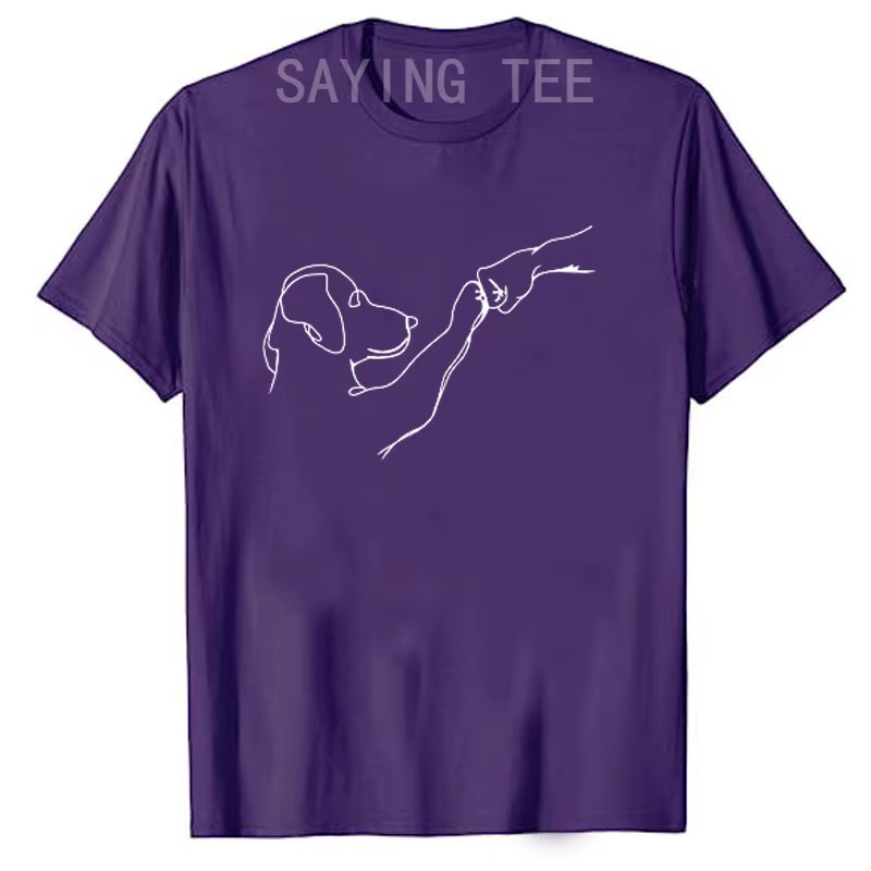 T-shirt graphique Punch Hand Dog and People