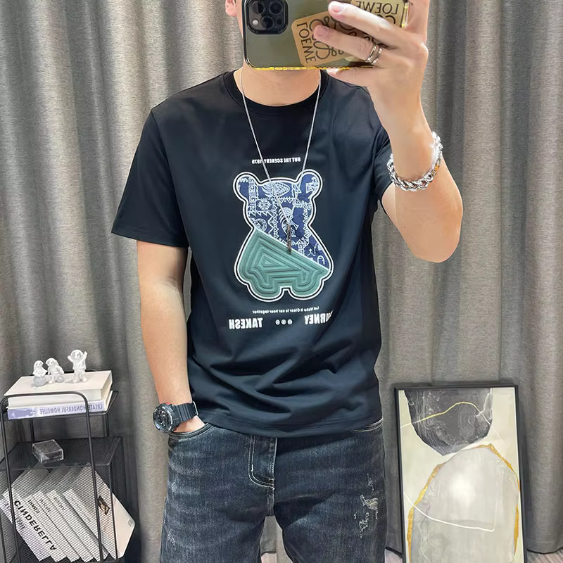 Top T-shirt imprimé Alphabet pour homme, Streetwear, mode, Cool, uni, coton Xl