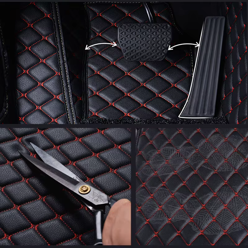 Tapis de sol de voiture en cuir pour Volkswagen Polo 6r 2019 2020 2021, pour hommes et femmes, diamant personnalisé, antidérapant, intérieur de luxe, 1 pièce, accessoire automobile