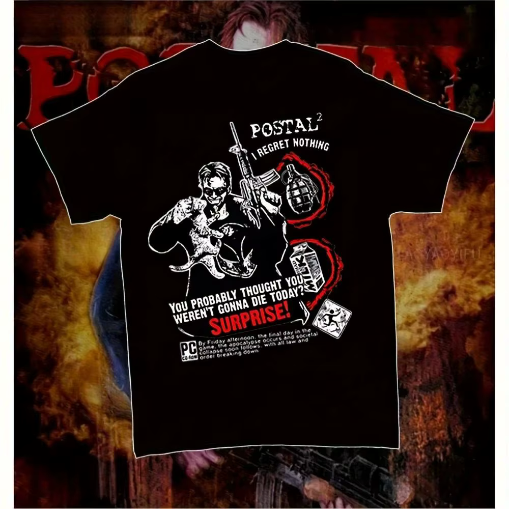 T-shirt humoristique à motif graphique Postal Dude