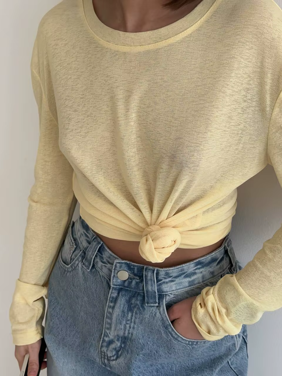 Hirsionsan 2025 basique doux t-shirts femmes été automne manches longues lâche bas