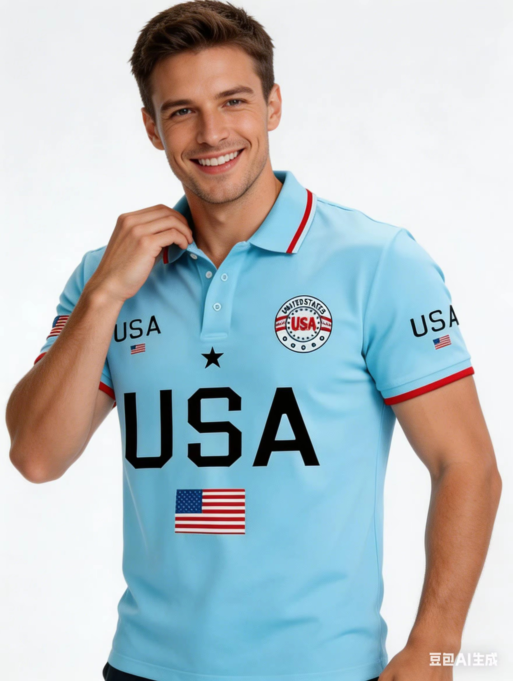 Polo patriotique USA pour homme