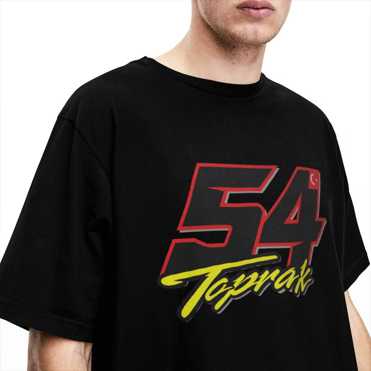 T-Shirt Vintage en Coton à Manches Courtes pour Homme