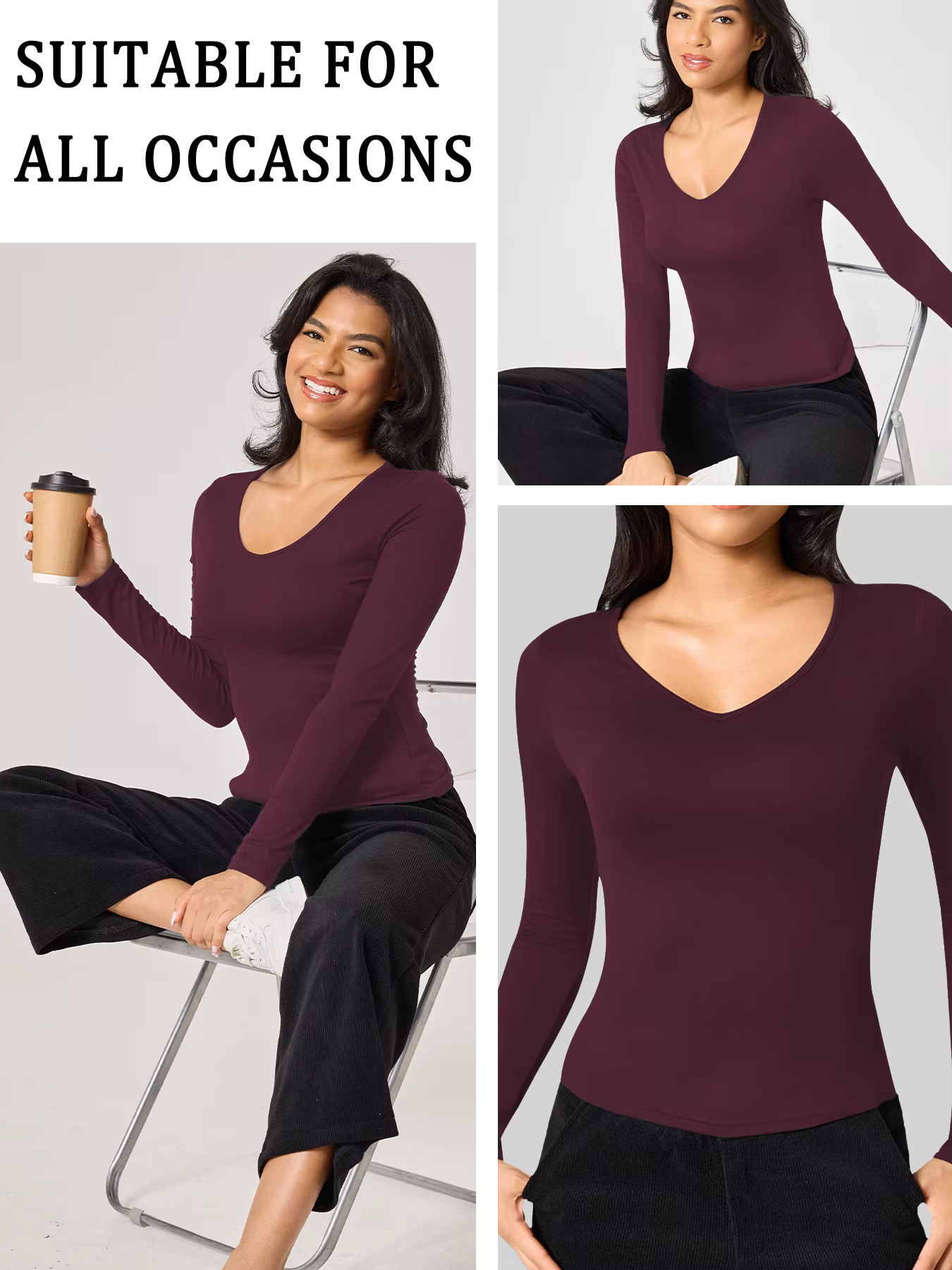 T-shirt à manches longues pour femmes