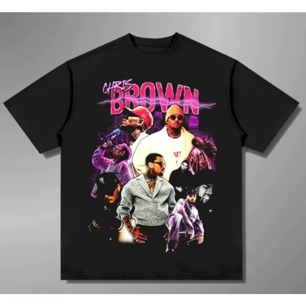 Chris Brown T-Shirts Merch été unisexe à manches courtes T-shirt Streetwear coton HipHop